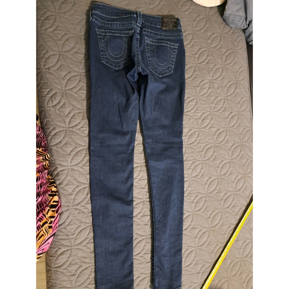 True Religion Stella Skinny Studded Stars Jeans Women's‎ Blue Size 26 - Picture 9 of 11